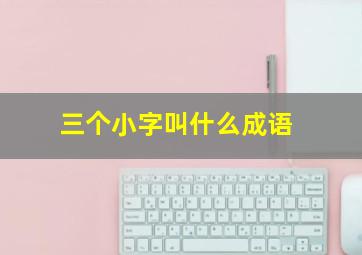 三个小字叫什么成语