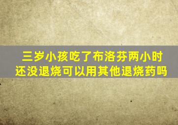 三岁小孩吃了布洛芬两小时还没退烧可以用其他退烧药吗