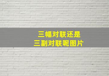 三幅对联还是三副对联呢图片