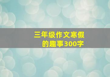 三年级作文寒假的趣事300字