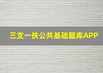 三支一扶公共基础题库APP