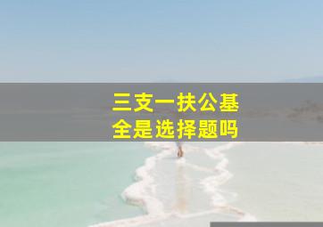 三支一扶公基全是选择题吗