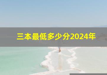 三本最低多少分2024年