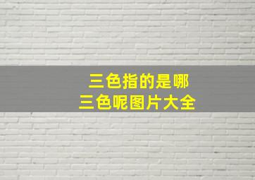 三色指的是哪三色呢图片大全