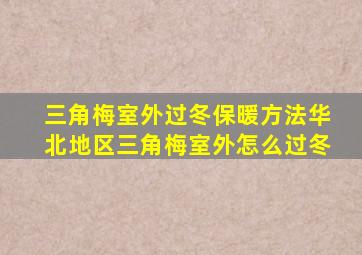 三角梅室外过冬保暖方法华北地区三角梅室外怎么过冬