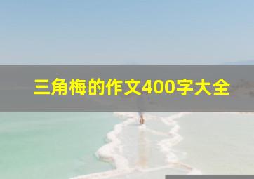 三角梅的作文400字大全