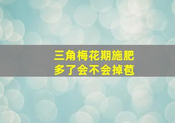 三角梅花期施肥多了会不会掉苞