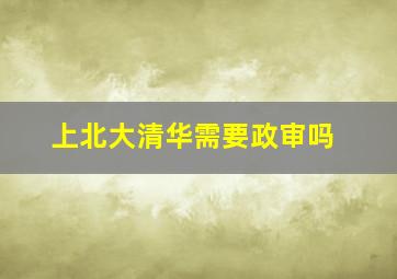 上北大清华需要政审吗