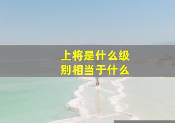 上将是什么级别相当于什么