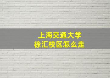 上海交通大学徐汇校区怎么走