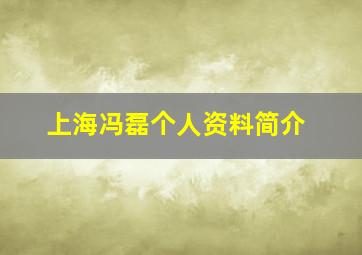 上海冯磊个人资料简介