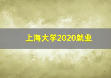 上海大学2020就业