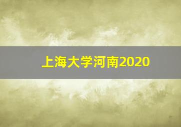 上海大学河南2020