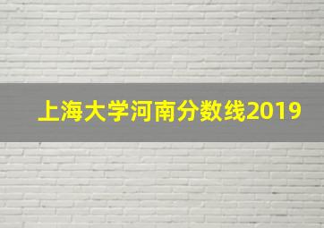 上海大学河南分数线2019