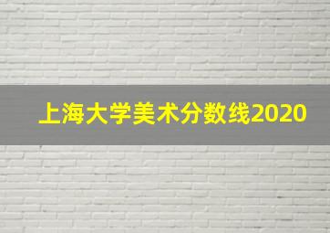 上海大学美术分数线2020