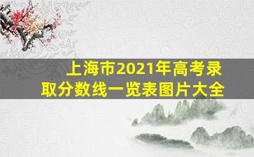 上海市2021年高考录取分数线一览表图片大全