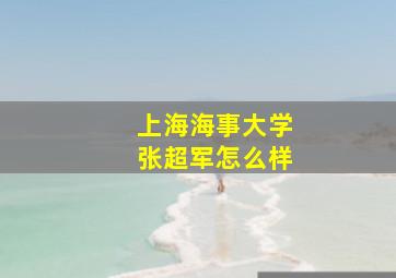 上海海事大学张超军怎么样