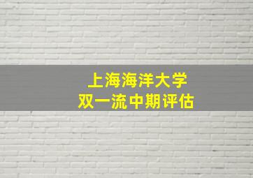 上海海洋大学双一流中期评估