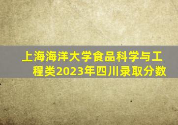 上海海洋大学食品科学与工程类2023年四川录取分数