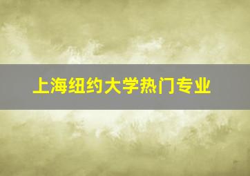 上海纽约大学热门专业