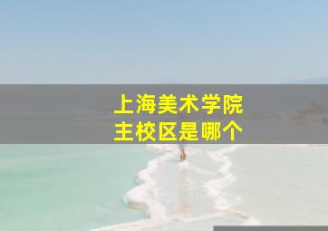 上海美术学院主校区是哪个