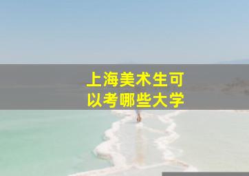 上海美术生可以考哪些大学