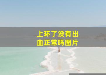 上环了没有出血正常吗图片