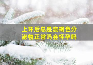 上环后总是流褐色分泌物正常吗会怀孕吗