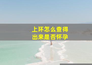 上环怎么查得出来是否怀孕