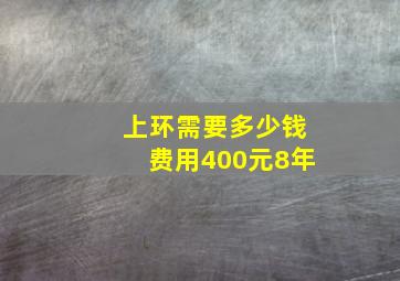 上环需要多少钱费用400元8年