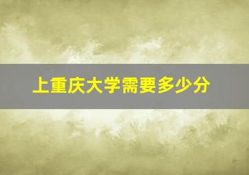 上重庆大学需要多少分