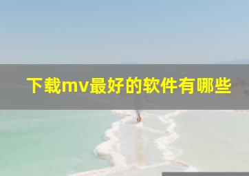 下载mv最好的软件有哪些