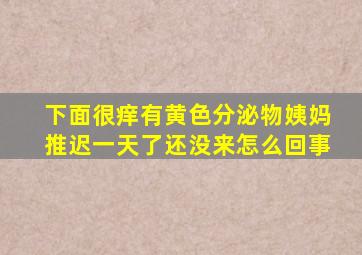 下面很痒有黄色分泌物姨妈推迟一天了还没来怎么回事