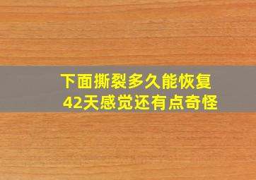 下面撕裂多久能恢复42天感觉还有点奇怪