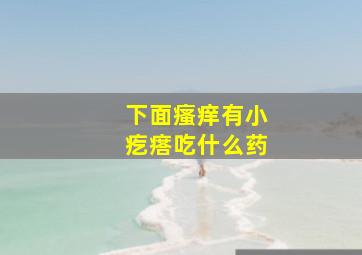 下面瘙痒有小疙瘩吃什么药