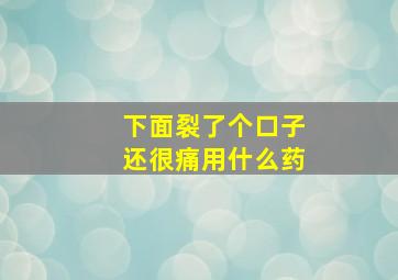 下面裂了个口子还很痛用什么药