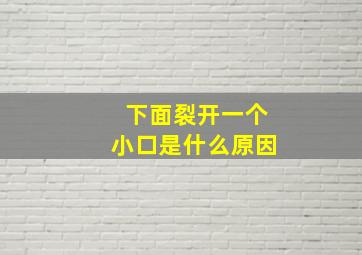 下面裂开一个小口是什么原因