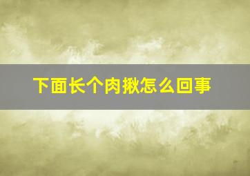 下面长个肉揪怎么回事