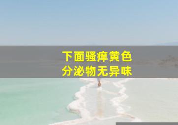 下面骚痒黄色分泌物无异味