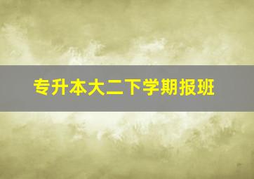 专升本大二下学期报班