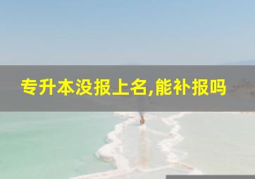 专升本没报上名,能补报吗