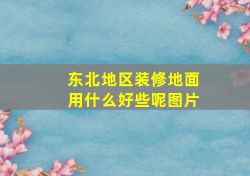 东北地区装修地面用什么好些呢图片