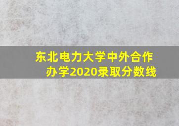 东北电力大学中外合作办学2020录取分数线