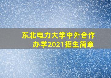 东北电力大学中外合作办学2021招生简章