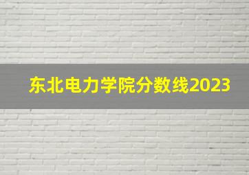 东北电力学院分数线2023