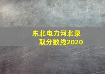 东北电力河北录取分数线2020