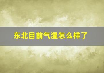 东北目前气温怎么样了