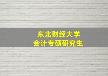 东北财经大学会计专硕研究生