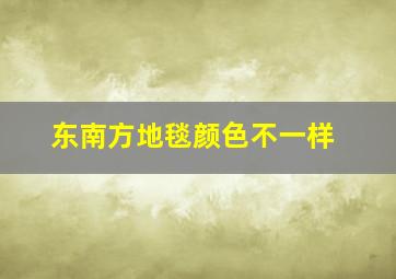 东南方地毯颜色不一样