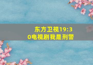 东方卫视19:30电视剧我是刑警